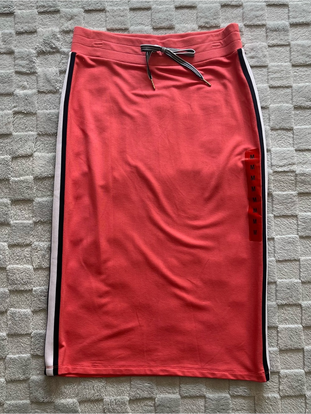 Tommy Hilfiger Athletic Pencil Midi Skirt in Coral